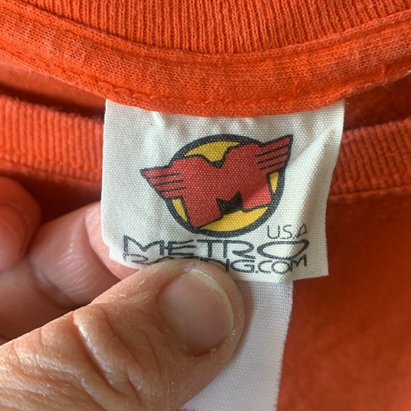 Triumph Metro Racing Orange Men's T-Shirt - Picture 5 of 11